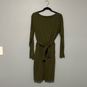 SHEIN Olive Long Sleeve Dress